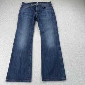 7 For All Mankind Brett Jeans Blue Denim Pants In Flash Size 31x30